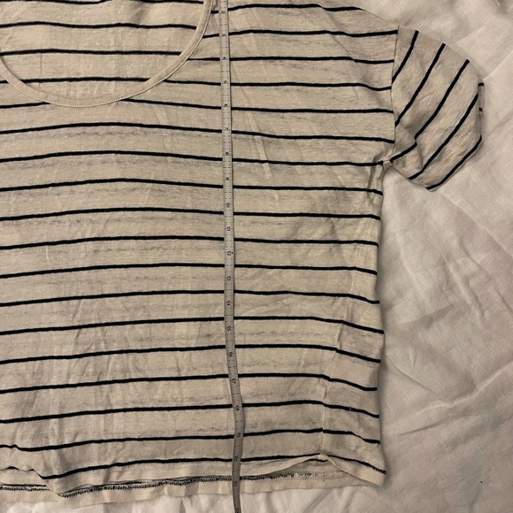 J Crew Relaxed Linen Scoop Neck Striped Shirt ❤️ - Picture 9 of 10